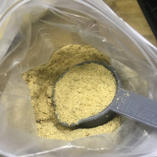 bag of vegan cheese powder